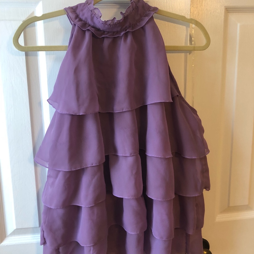 Ruffle Purple Shirt